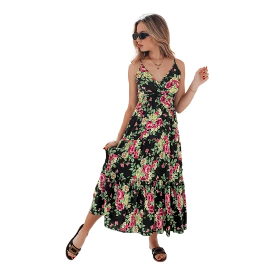 Sieviešu melna gara kleita Missblossy EY2621