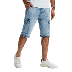 Vīriešu zili džinsa šorti Efect