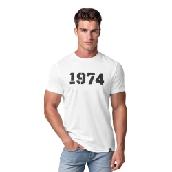 Vīriešu balts T-krekls Numurs