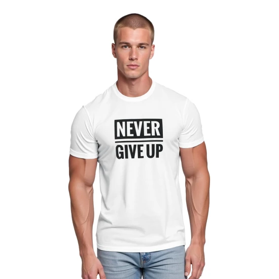 Vīriešu balts T-krekls Stay strong T-krekls ar saukļiem