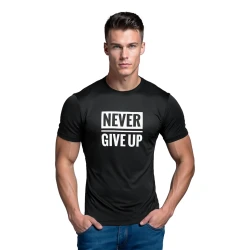 Vīriešu melns t-krekls Stay strong