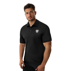 Vīriešu melns polo krekls Sharp