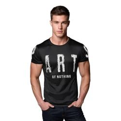 Vīriešu melns T-krekls Daļa