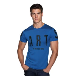 Vīriešu zils T-krekls Daļa