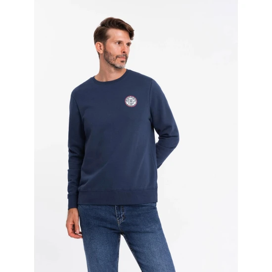 Vīriešu tumši zils džemperis Solan Džemperi bez kapuciņiem