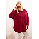 Women's burgundy blouse Margo PLUS size for women