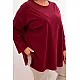Women's burgundy blouse Margo PLUS size for women