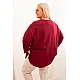 Women's burgundy blouse Margo PLUS size for women