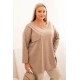 Sieviešu brūna blūze Margo PLUS izmērs sievietēm