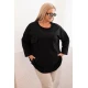 Sieviešu melna blūze Margo PLUS izmērs sievietēm