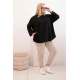 Sieviešu melna blūze Margo PLUS izmērs sievietēm
