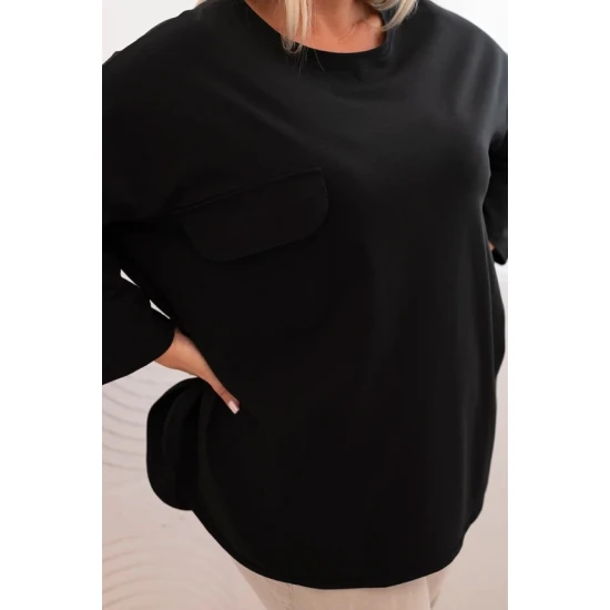 Sieviešu melna blūze Margo PLUS izmērs sievietēm