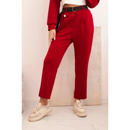 Sieviešu sarkans brīvā laika kostīms Nela Sieviešu uzvalki