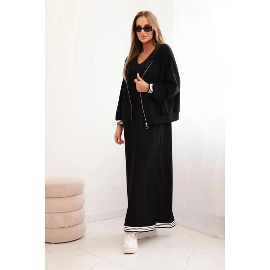 Sieviešu melns ikdienas komplekts Donan Sieviešu uzvalki