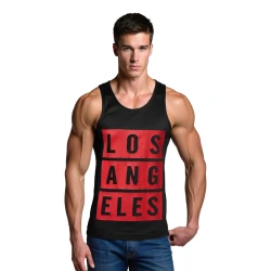 Vīriešu melns krekliņš Los Angeles