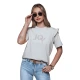 Sieviešu gaiši pelēks t-krekls Joy 