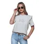 Sieviešu gaiši pelēks t-krekls Joy 