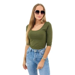 Sieviešu haki krāsas blūze Sonic