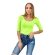 Sieviešu neona zaļa blūze Sonic