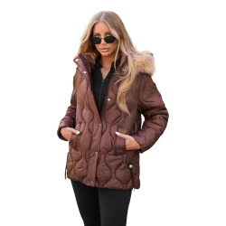 Sieviešu brūna jaka Mona