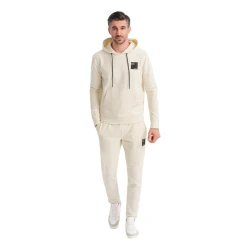 Vīriešu brūns/balts brīvā laika uzvalks Denat