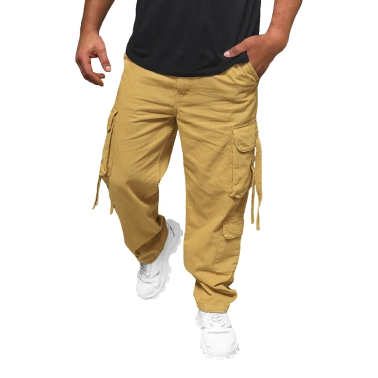 Plašas brūnas vīriešu bikses Erven Bikses