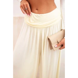 Sieviešu pelēkbaltas bikses ar ielocēm Prosa