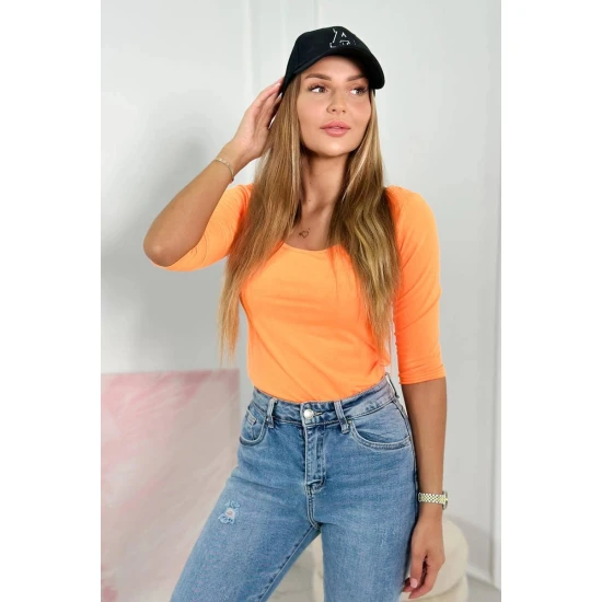 Sieviešu spilgti oranža blūze Sonic Blūzes un krekli