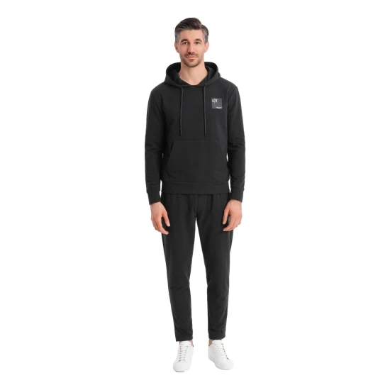 Vīriešu melns brīvā laika uzvalks Denat Vīriešu uzvalki