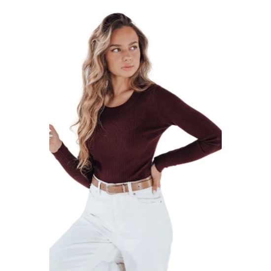 Sieviešu brūns džemperis Gino Sieviešu džemperi