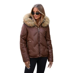 Sieviešu brūna jaka Velvi