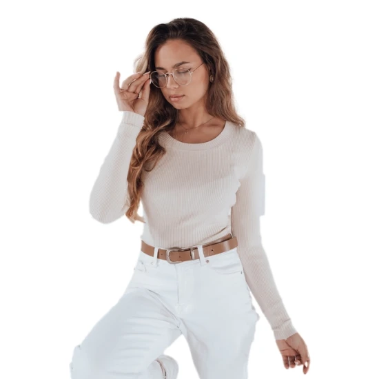 Sieviešu balts džemperis Gino Blūzes un krekli