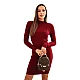 Women's burgundy dress Laris