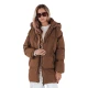 Sieviešu stepēta brūna jaka Letis