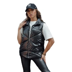 Sieviešu melna spīdīga veste Bogo