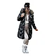 Women's black jacket with brown fur Elec Women's jackets