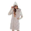 Sieviešu brūna gara veste Lino Sieviešu vestes