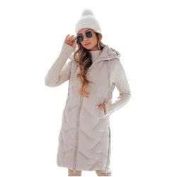 Sieviešu brūna gara veste Lino