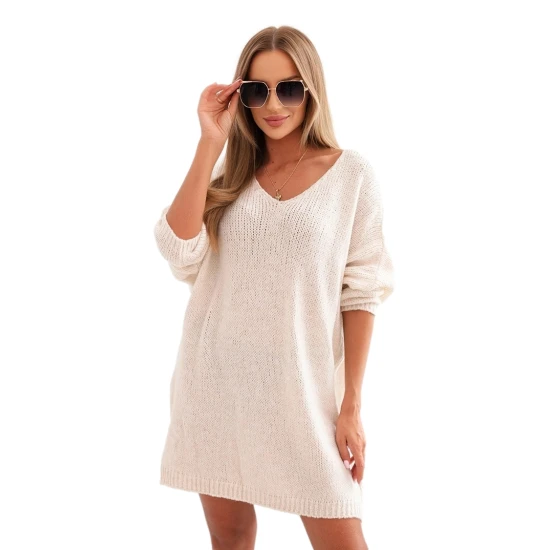 Sieviešu brūna kleita Calon Plus izmēra kleitas