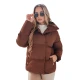Sieviešu ziemas jaka tumši brūnā krāsā Lari