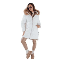 Sieviešu balta ziemas jaka Virel