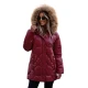 Sieviešu ziemas jaka bordo krāsā Verni