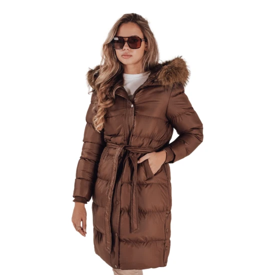 Sieviešu brūna ziemas jaka Bela Jakas