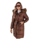 Sieviešu brūna ziemas jaka Bela Jakas