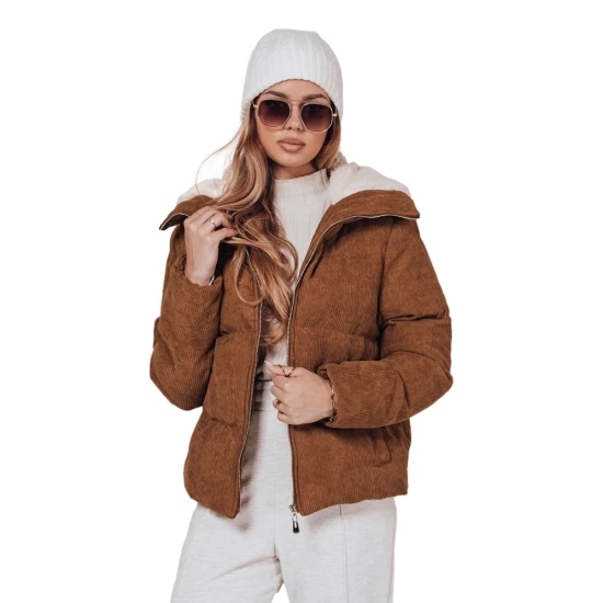 Sieviešu brūna ziemas jaka Trendy Sieviešu jakas