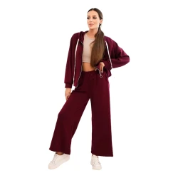 Sieviešu bordo krāsas brīvā laika kostīms Jener