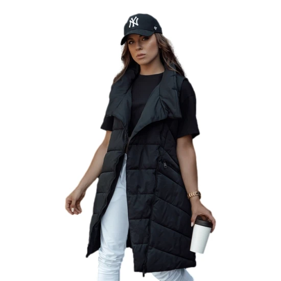 Sieviešu melna jaka ar kapuci Serkis Sieviešu vestes