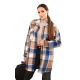 Sieviešu zils rūtains krekls Veste