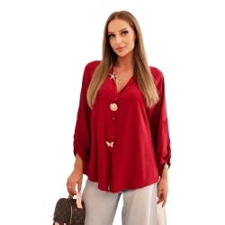 Sieviešu sarkanais krekls Lens