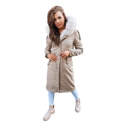 Sieviešu garā brūnā jaka Harpe